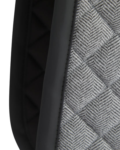Foxbury Heritage Black Tweed Suede Saddle Pad Heritage Pattern