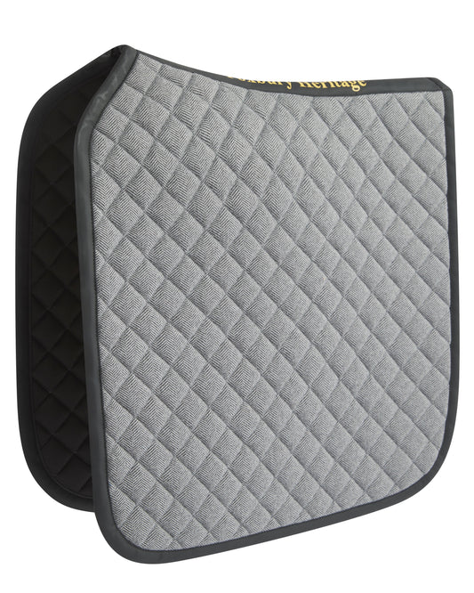 Foxbury Heritage Black Tweed Suede Saddle Pad Product Detail Side View