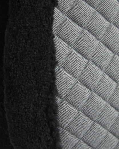Foxbury Heritage Black Tweed Merino Wool Saddle Pad Heritage Pattern