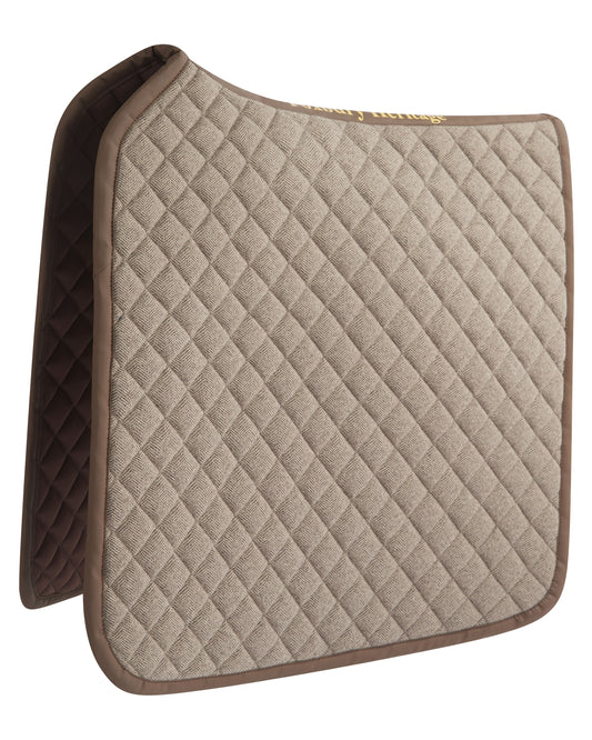 Foxbury Heritage Chocolate Tweed Suede Saddle Pad Product Detail Side View