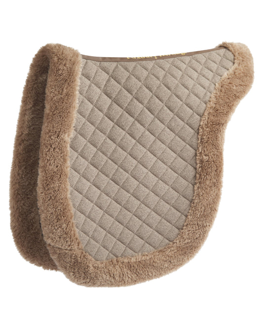Foxbury Heritage Chocolate Tweed Merino Wool Saddle Pad Product Detail Side View
