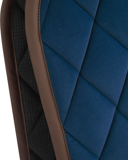 Foxbury Heritage Blue Velvet Saddle Pad with Suede Lining