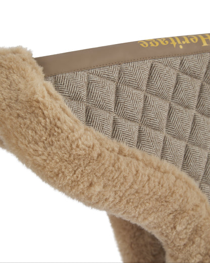 Foxbury Heritage Cream Tweed Saddle Pad with Merino Wool Lining