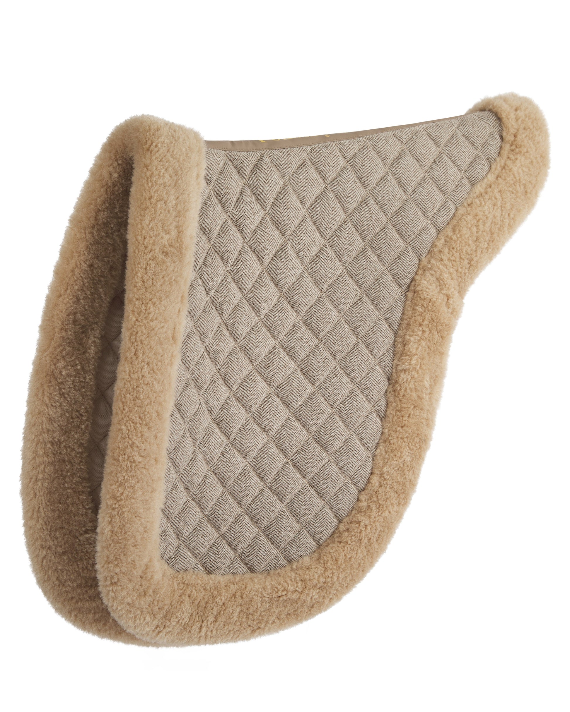 Foxbury Heritage Cream Tweed Merino Wool Saddle Pad Product Detail Side View