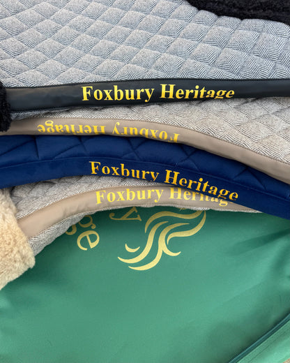 Foxbury Heritage Saddle Pads Stack Logo Detail