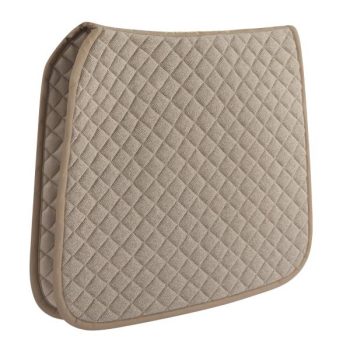 Cream Tweed Saddle Pad with Suede Trim